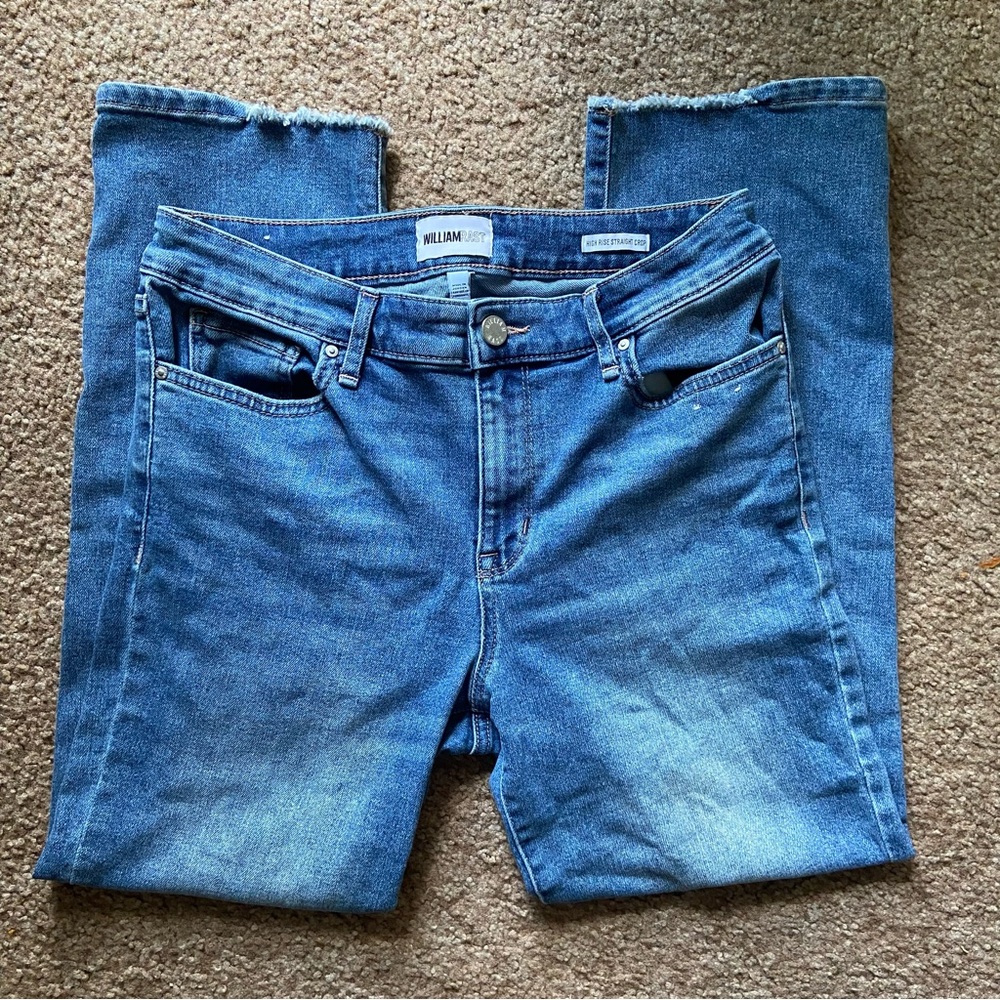 William Rast High Rise Straight Leg Crop Jeans